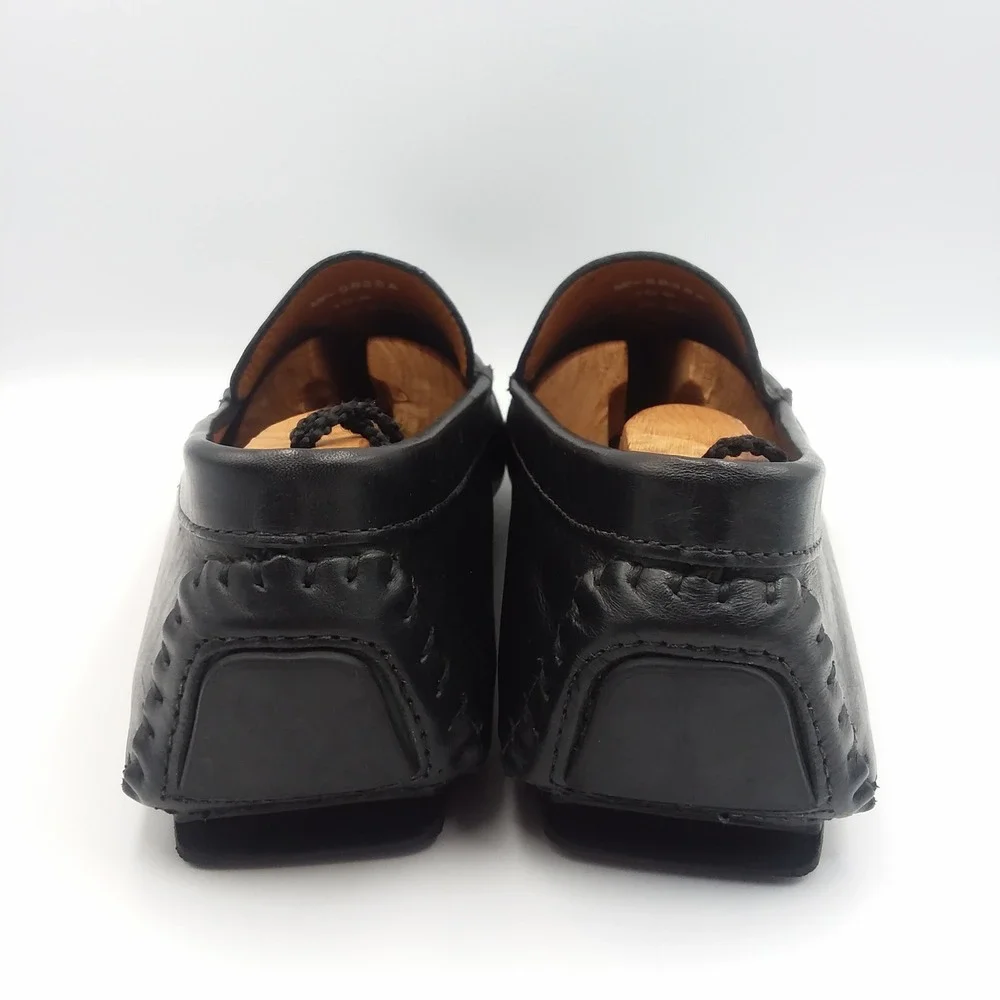 Mercanti Fiorentini Relax Men's‎ Black Leather Moc Toe Driving Loafer Shoes 10M